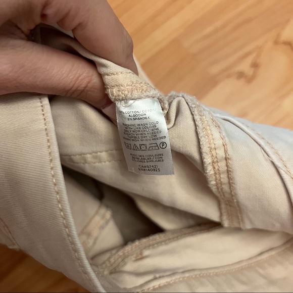 Ann Taylor LOFT Cream Raw Hem High Rise Skinny Utility Pant Size 2 - Picture 10 of 16